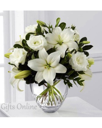 White Roses & Lily
