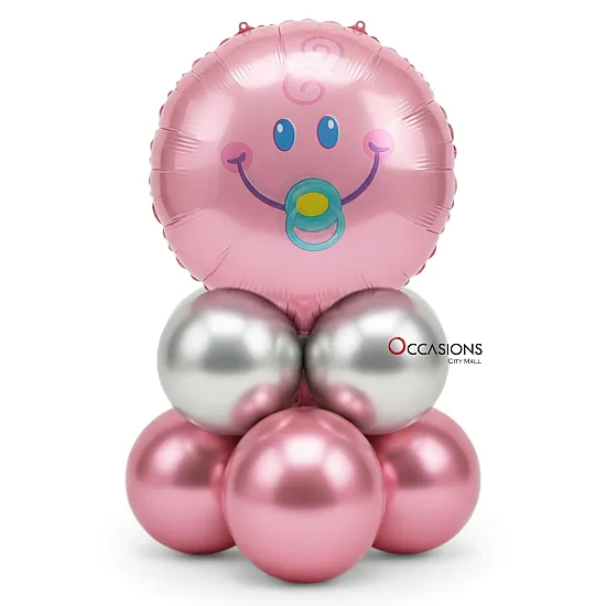 Baby Girl Balloons Centerpiece