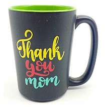 Thank You Mom Black Mug 