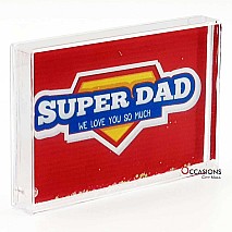 Super Dad Love - Glitter Frame (15.5x10.5cm)