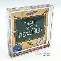 Thank You Teacher Frame - Glitter Frame (10.5 x 10.5 cm)