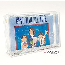 Best Teacher Ever Frame - Glitter Frame (9.5x6cm)