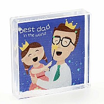 Best Dad in the World - Glitter Frame