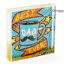 Best Dad Ever - Glitter Frame (10.5x10.5cm)