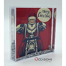 Santa Merry Christmas - Glitter Frame (10.5x10.5cm)