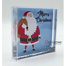 Santa Merry Christmas - Glitter Frame (10.5x10.5cm)