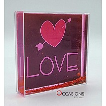 Love - Glitter Frame (10.5x10.5cm)