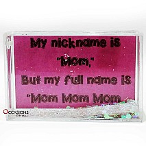 Mom Pink Frame - Glitter Frame (9.5x6cm)