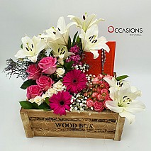 Quran and Flowers Arrangement -L- Orange