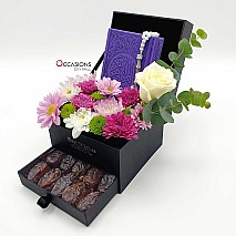 Quran with Dates Drawer Arrangement – Purple