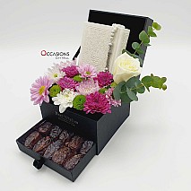 Quran with Dates Drawer Arrangement – White