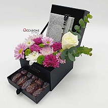 Quran with Dates Drawer Arrangement – Silver