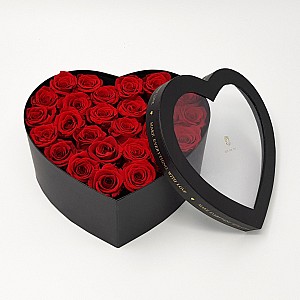 Black Heart Roses Box - L