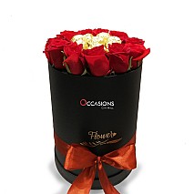 Roses Black Box with Ferrero