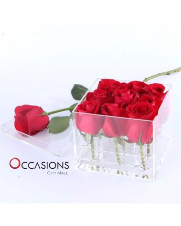 Acrylic Roses Box - 9 Roses