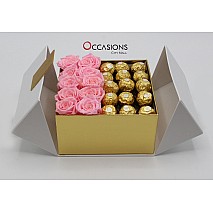 With Love Pink Roses and Ferrero