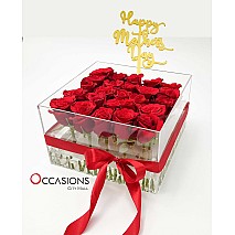 Happy Mother's Day Red Roses Acrylic Box
