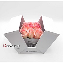 Surprise Box with Pink Roses