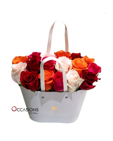 Fresh Roses Basket