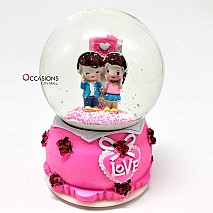 Lovers With Ipod Snow Globe
