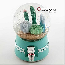Cactus Snow Globe (with light)