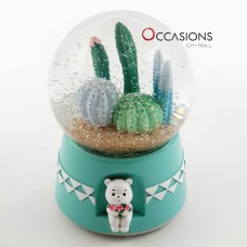 Cactus Snow Globe (with light)