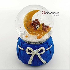 Blue Baby Teddy Snow Globe