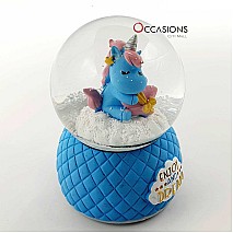 Unicorn Dream Snow Globe - blue