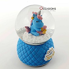Unicorn Dream Snow Globe (with Light) blue
