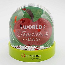 World Teacher's Day snow globe