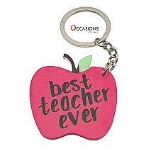 Teacher Apple Keychain