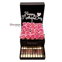 Pink Roses & Chocolate drawer - Large