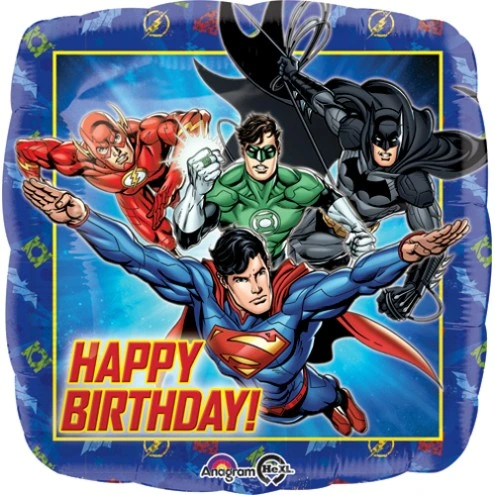 Justice League Happy Birthday Balloon