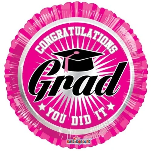 Congratulations Grad Pink Balloon