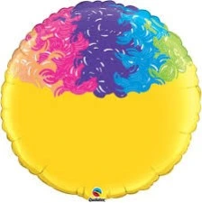 Smiley Face With hair Balloon - Jumbo size