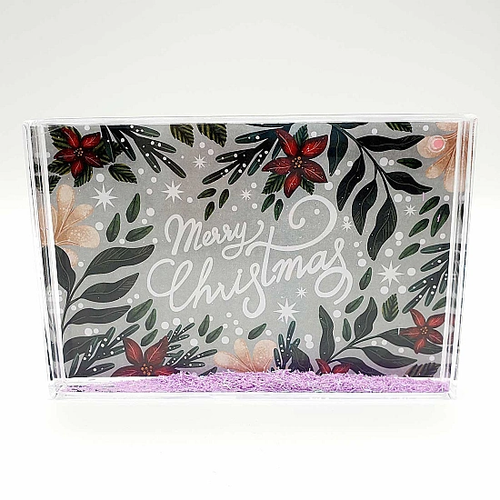Merry Christmas 2- Glitter Frame (15.5×10.5cm)