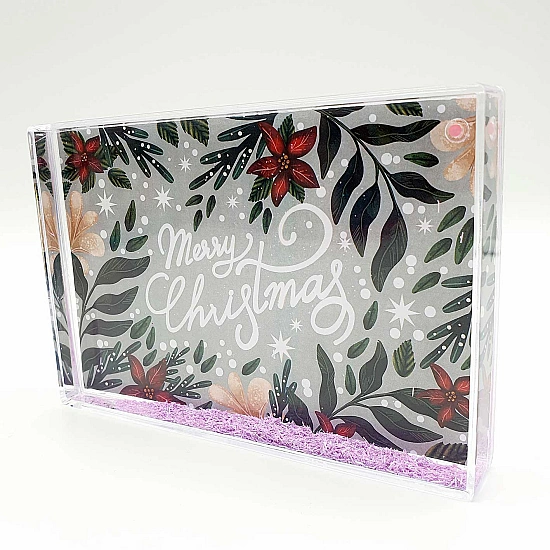 Merry Christmas 2- Glitter Frame (15.5×10.5cm)